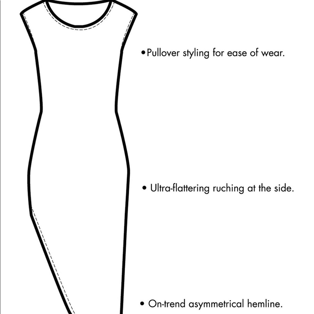BCBGeneration Asymmetrical Ruched Sheath Dress - Picture 3 of 3